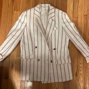 BA&SH Striped White Blazer